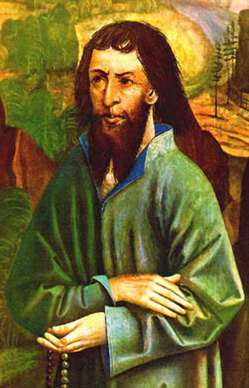 Nicolas de Flüe, extrait du retable de l'église paroissiale de Sachseln (1492), actuellement au Museum Bruder Klaus (https://upload.wikimedia.org/wikipedia/commons/f/f1/Nicholas-Flue.jpg)