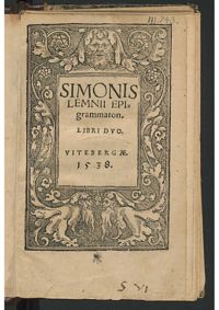 Lemnius, Epigrammaton libri duo, 1538, fol. A2vo-A3ro, B4ro, [B7]vo-[B8]ro, D2vo-D3ro, D5vo, [D8]ro, E2vo, Universitäts- und Landesbibliothek Sachsen-Anhalt, Pon IIc 1715