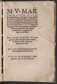 Gessner, Martialis poetae facetissimi epigrammata, 1544, fol. *2ro-*3vo, p. 425-426, Zentralbibliothek Zürich, 7.377