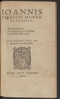 Ambühl, De itinere ad montem Utliacum, in Fabricius Montanus, Poemata, 1556, p. 32-35, Zentralbibliothek Zürich, D 219,4