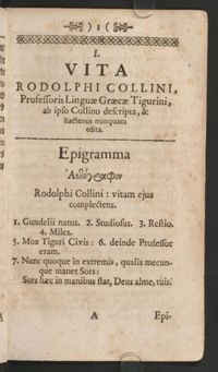 Ambühl, Vita, in Miscellanea Tigurina 1.1, 1722, p. 1-27, Zentralbibliothek Zürich, 6.204-6.206