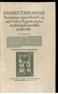 Gessner, Pandectae, 1548, fol. 19vo-22vo, Zentralbibliothek Zürich, 5.13,2