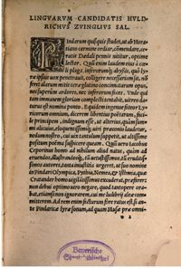 Zwingli, Praefatio in Pindari opera, 1526, fol. 2vo-5vo, Munich, Bayerische Staatsbibliothek, A.gr.a. 1820